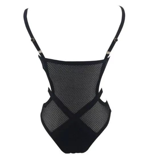 Adjustable bikini swimsuit in white and black, sizes S to L