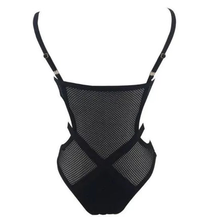 Adjustable bikini swimsuit in white and black, sizes S to L