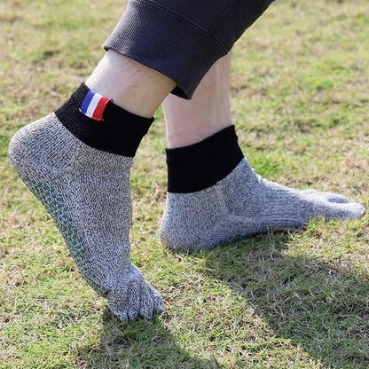 Beach anti-slip socks with five-toe design and non-slip soles for outdoor activities