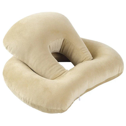 Cozy U-Shaped Neck Pillow with Arm Rest in Various Colors for Relaxing Naps and Travel Support