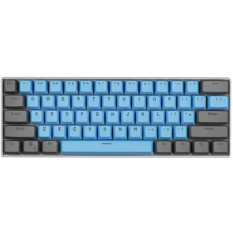 PBT transparent keycap set with matte texture and OEM height for RK61, GANSS ALT61, GH60 and I610T keyboards
