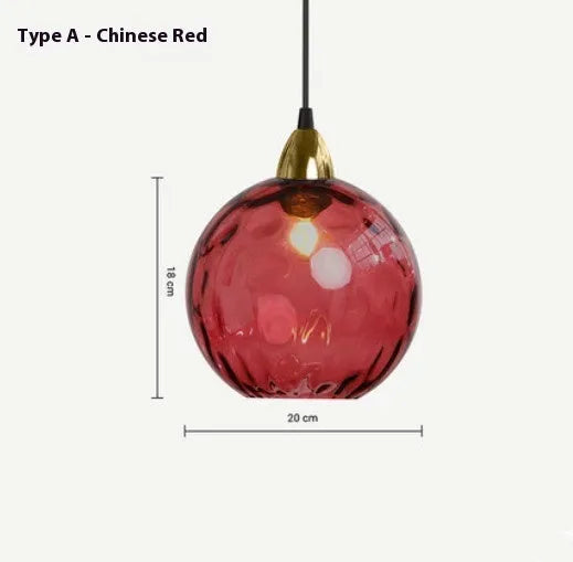 Nordic style water-wave glass ball chandelier pendant lamp in multiple colour options