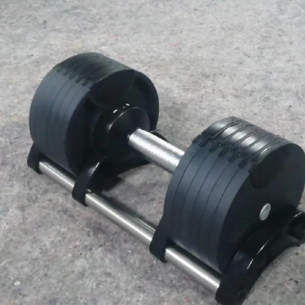 Cast iron electroplated dumbbell with 40cm length and three weight options