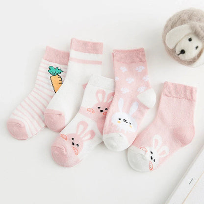 Premium cotton baby socks in various vibrant colors and sizes for boys and girls