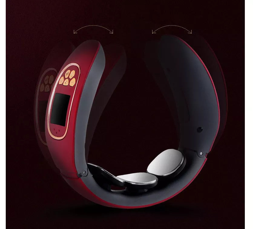 Intelligent Neck Cervical Massager with remote control and USB charging