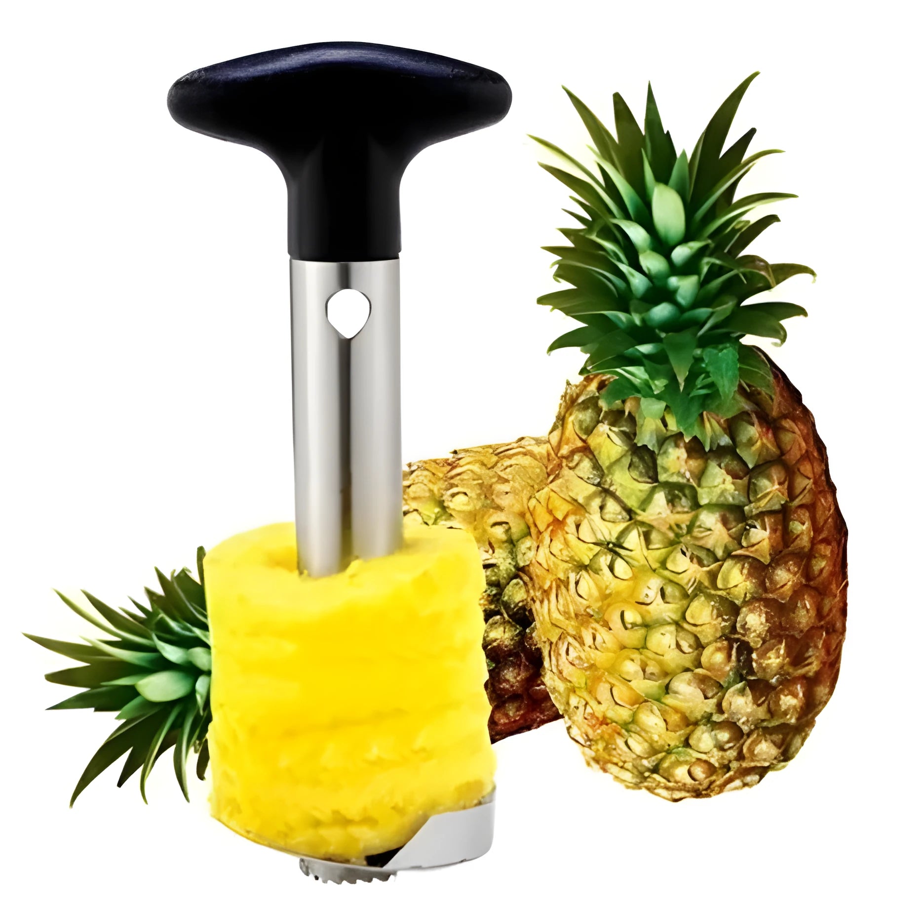 Stainless steel pineapple corer slicer kitchen tool with coloured ABS handle