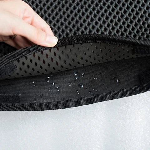 Versatile cat litter mat in different sizes and colors, featuring a dual-layer design to trap litter and protect floors