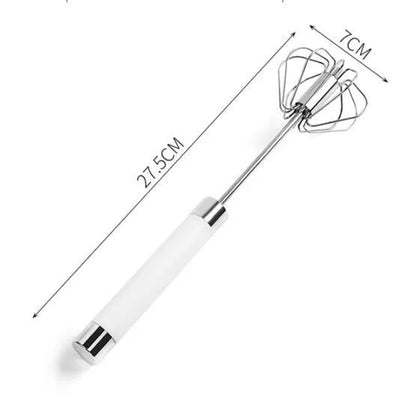 Semi-automatic stainless steel egg beater whisk for manual kitchen mixing