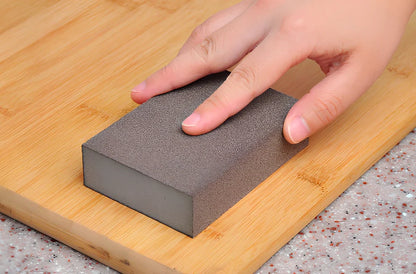 Magic eraser cotton nano emery sponge measuring 10x7x2.5cm with integrated 7cm steel ball for kitchen cleaning
