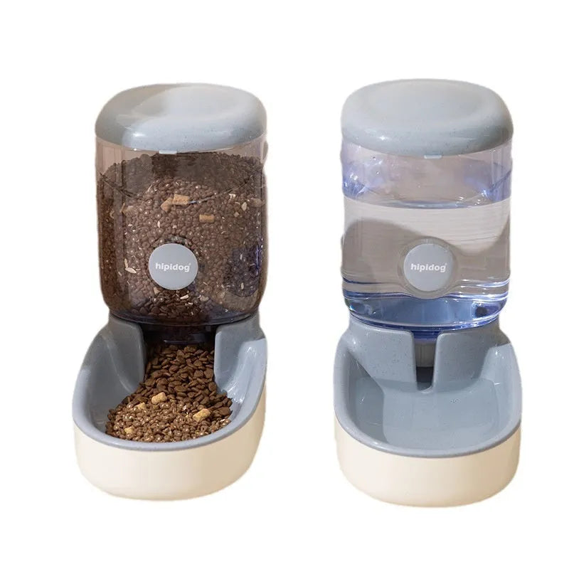 Automatic pet water fountain and feeder in a choice of colours with 3.8-litre capacity.