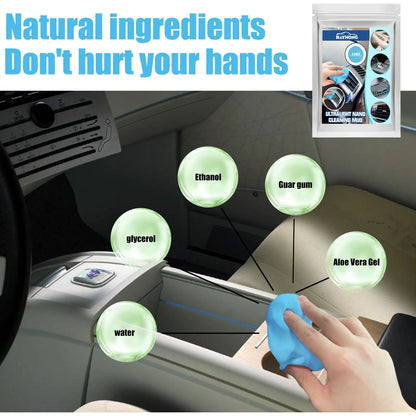 20g reusable car interior gap cleaning mud for dust removal from vents and electronics, 15cm by 10cm size