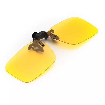 Square frame male sunglasses clip with resin lens for secure sunglass protection