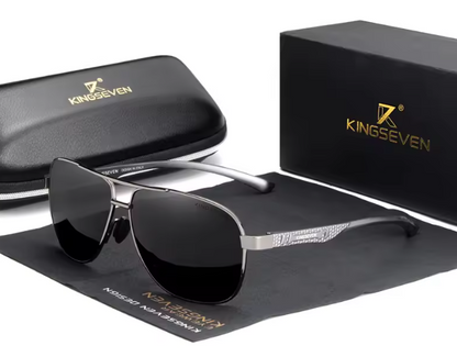 Men's Aviator Sunglasses with Polarised HD Lenses: Reduce Glare by 99% and Enhance Contrast for Clearer Vision in Bright Conditions