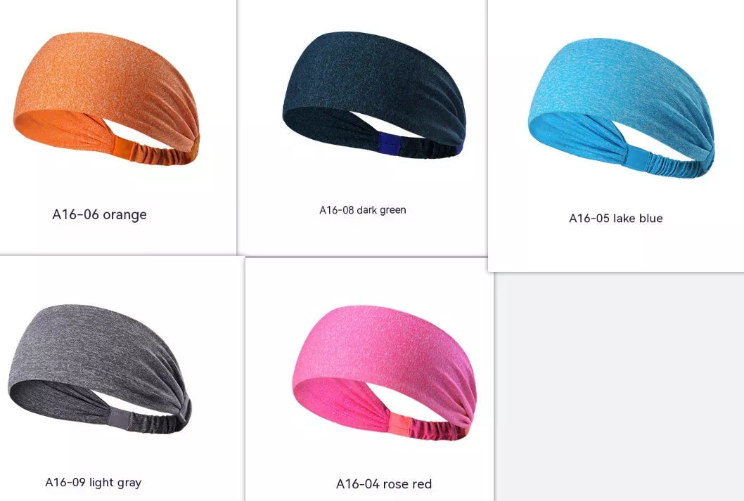 Quick-drying antiperspirant yoga hair band for women in various colors