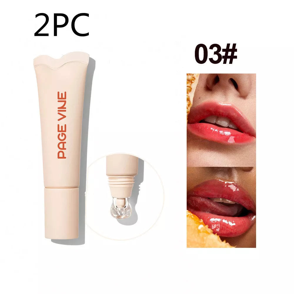 4-Color Brightening Lip Balm with moisturizing and exfoliating benefits in compact design