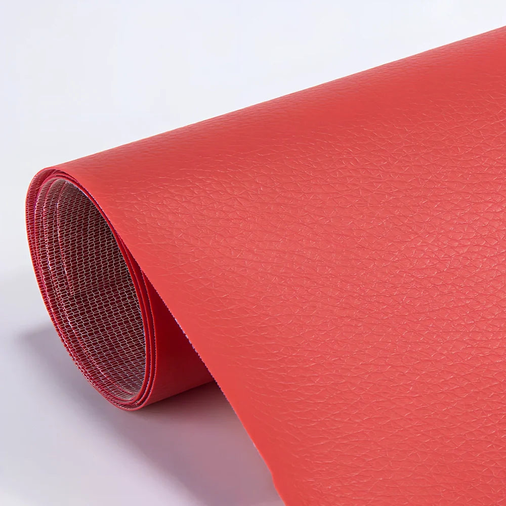 PU leather repair patch measuring 50 by 137 centimetres in dark brown colour with 0.5mm thickness