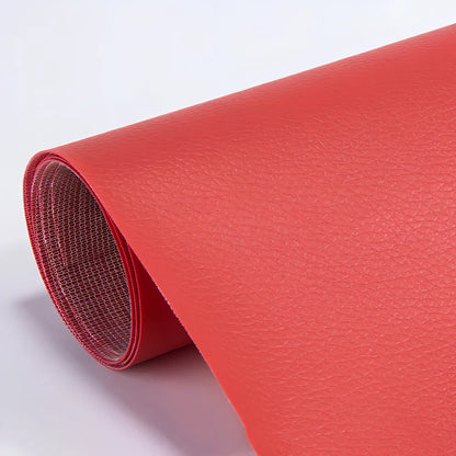 PU leather repair patch measuring 50 by 137 centimetres in dark brown colour with 0.5mm thickness