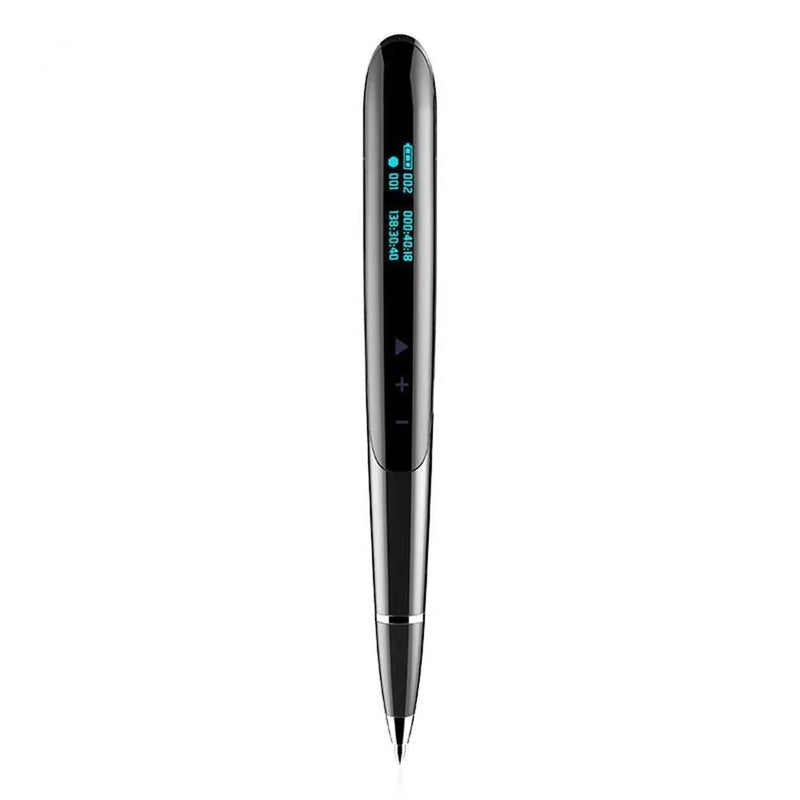 Lossless recording pen with OLED display and zinc alloy body for 32GB of storage and direct MP3 playback with included headphones
