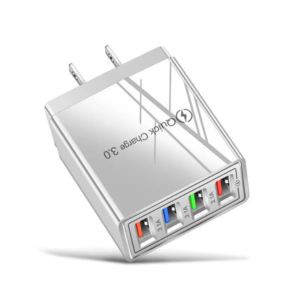 Simple Luminous 4USB mobile phone charger showing four USB ports and luminous indicators