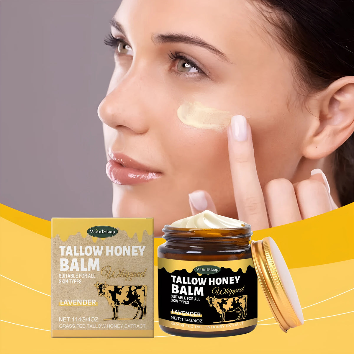 114g jar of butter skin cream with honey and lavender formulation for dry sensitive skin