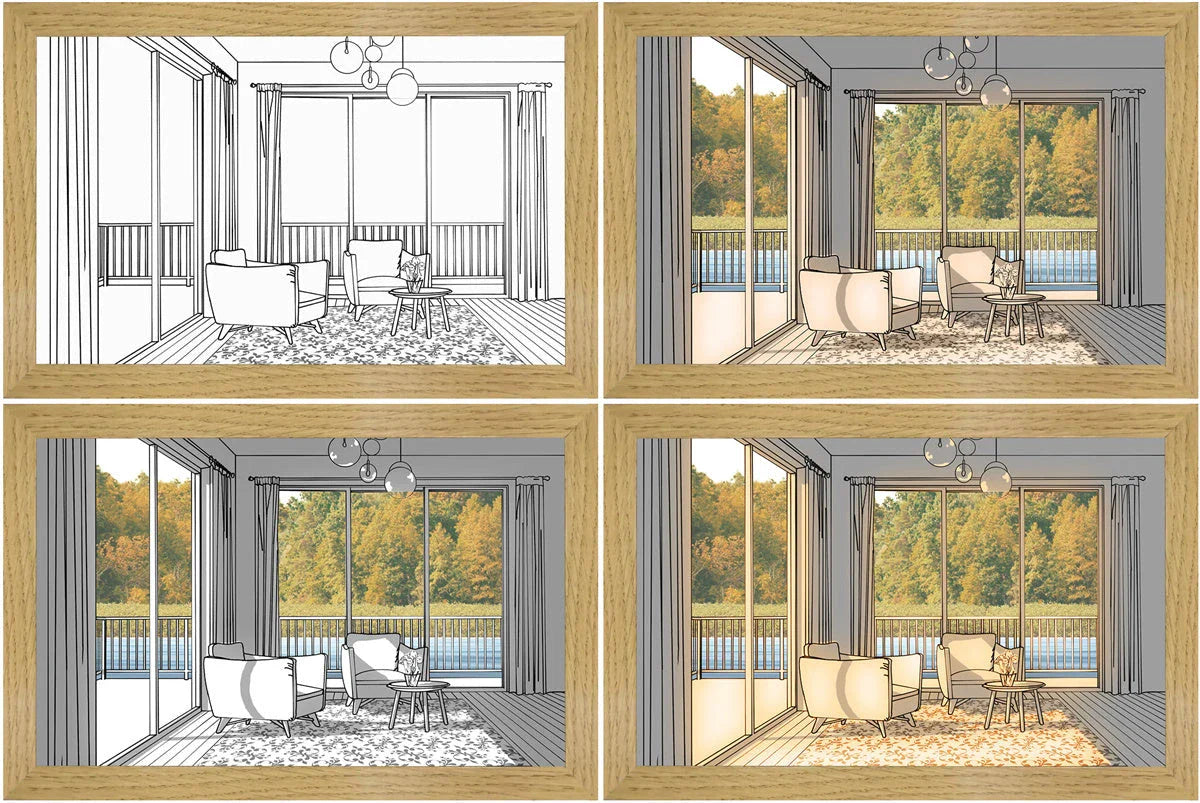 Illuminating Home Decor: Customizable LED Picture Light, featuring adjustable lighting modes and personalized ambiance for any room