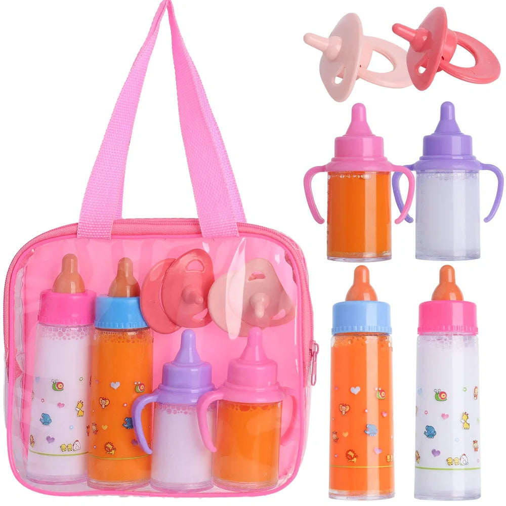 My Baby Doll Magic Bottle Doll Feeding Suit 6-piece set with two bottles and hand bag for 18cm dolls
