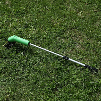 Cordless Lawn Trimmer with extension pole and protective debris shield