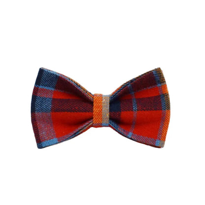Four-piece dog accessory set with collar, leash, bow tie and vest in cloth fabric