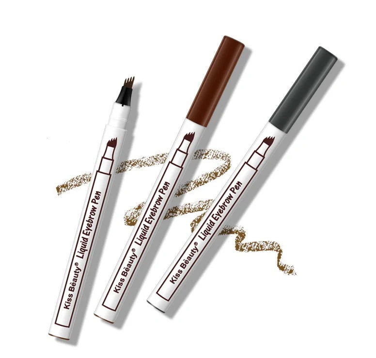 Music Flower Waterproof Eyebrow Pen with four-claw tip for natural-looking eyebrows