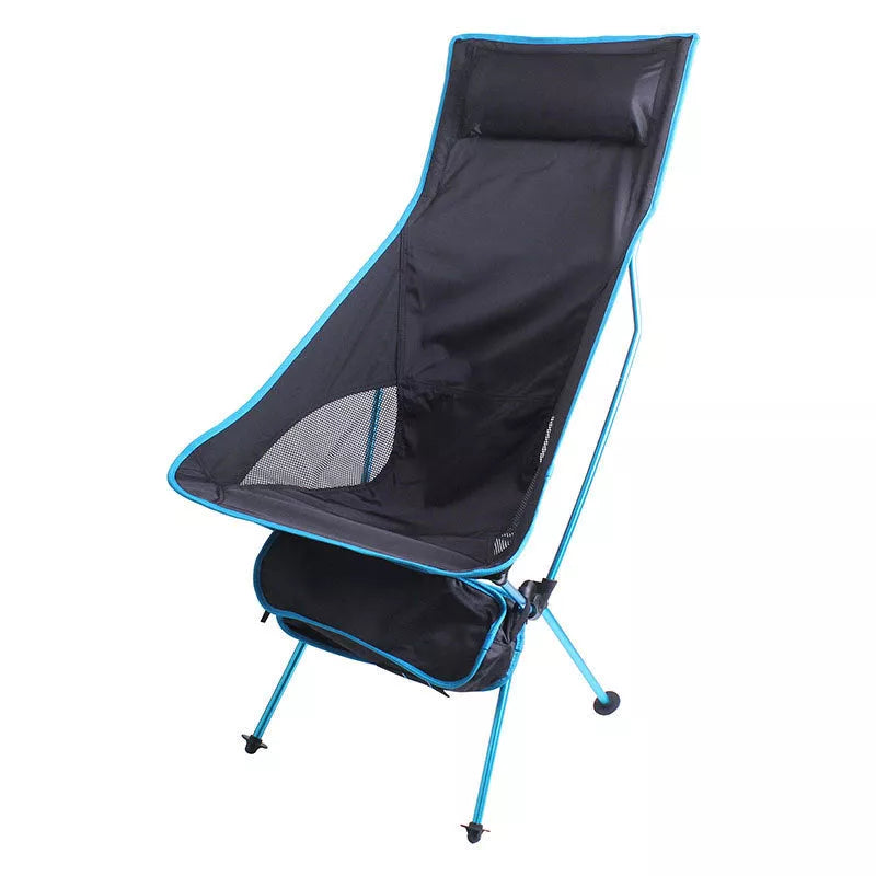 Large Outdoor Folding Fishing Chair with Comfort Pillow in various colors
