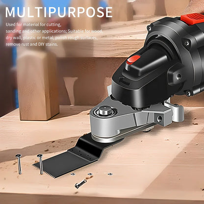 Metal cutting hand grinder adapter with conversion head, wrench set, sandpaper, grinding disc and high carbon steel saw blades
