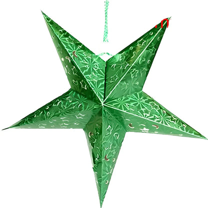 Gold 60cm laser-cut Christmas star ornament from thickened cardboard, suitable for large festive venue displays