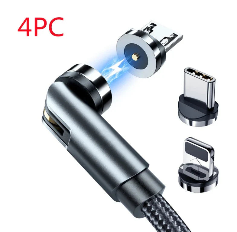 Magnetic USB Type C Charging Cable with 360-degree Rotation and Fast Charging Capabilities