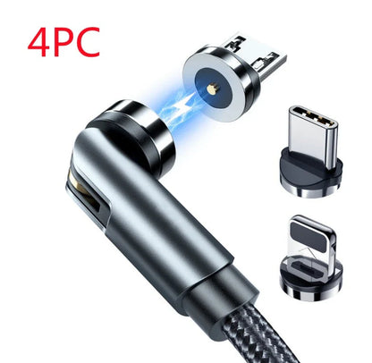 Magnetic USB Type C Charging Cable with 360-degree Rotation and Fast Charging Capabilities