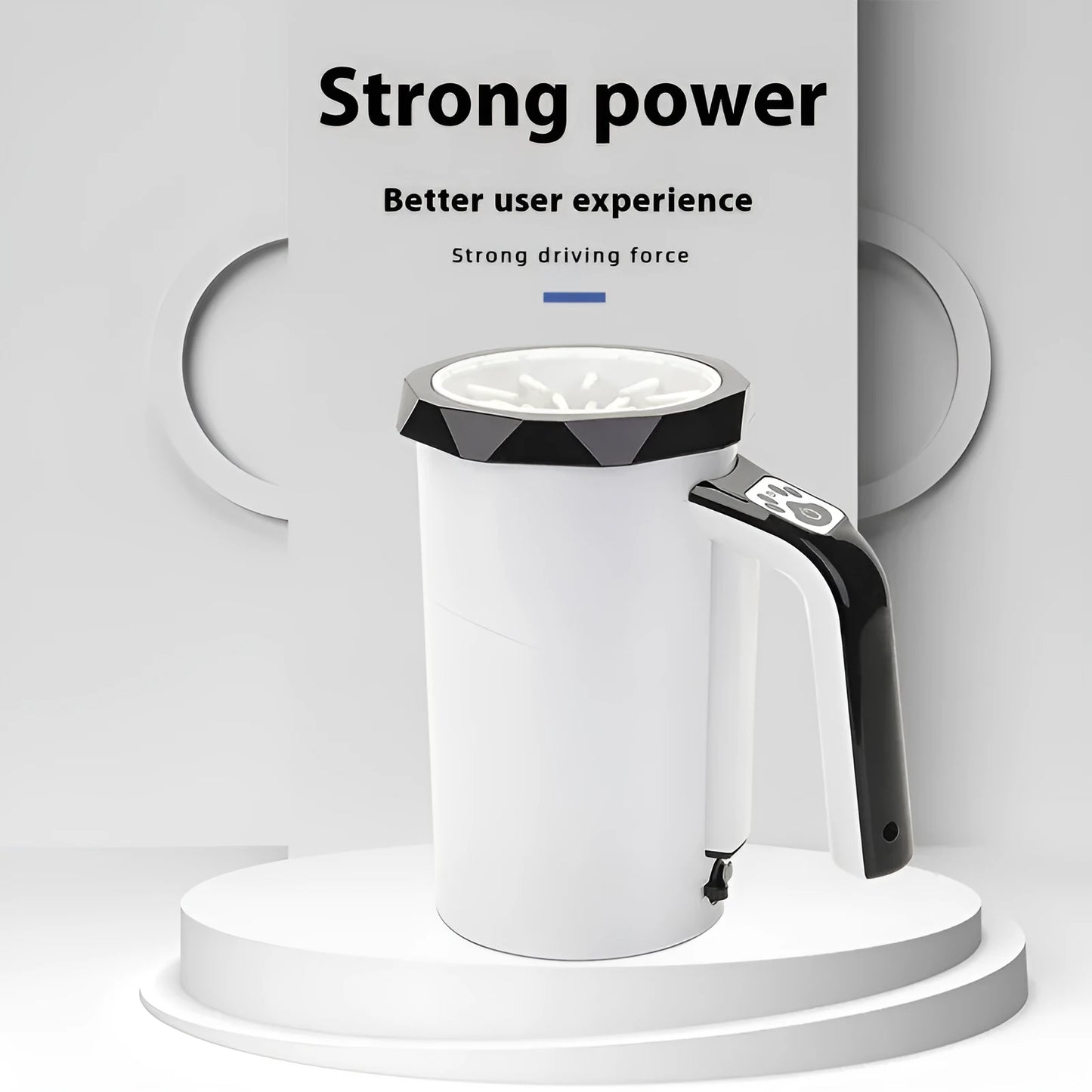 Automatic dog foot washing machine with silicone cup, USB rechargeable, white and black colour option