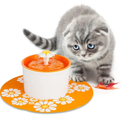 Premium Automatic Pet Water Fountain with Blue Square Design and 3-Layer Filtration System