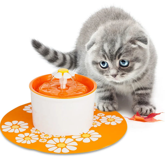 Premium Automatic Pet Water Fountain with Blue Square Design and 3-Layer Filtration System