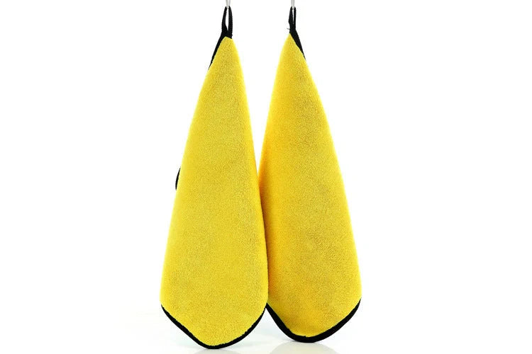 Sunny yellow coral velvet microfiber towel, 30 * 40cm, for quick drying and soft skin care