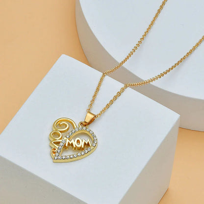 Heart shape diamond letter necklace for women - elegant fine jewelry with adjustable length