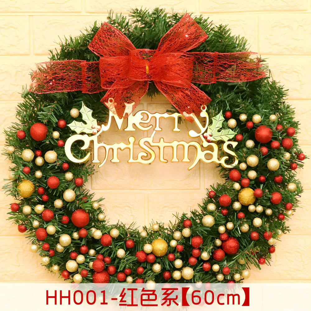 Christmas wreath rattan ring in traditional woven design for door decoration