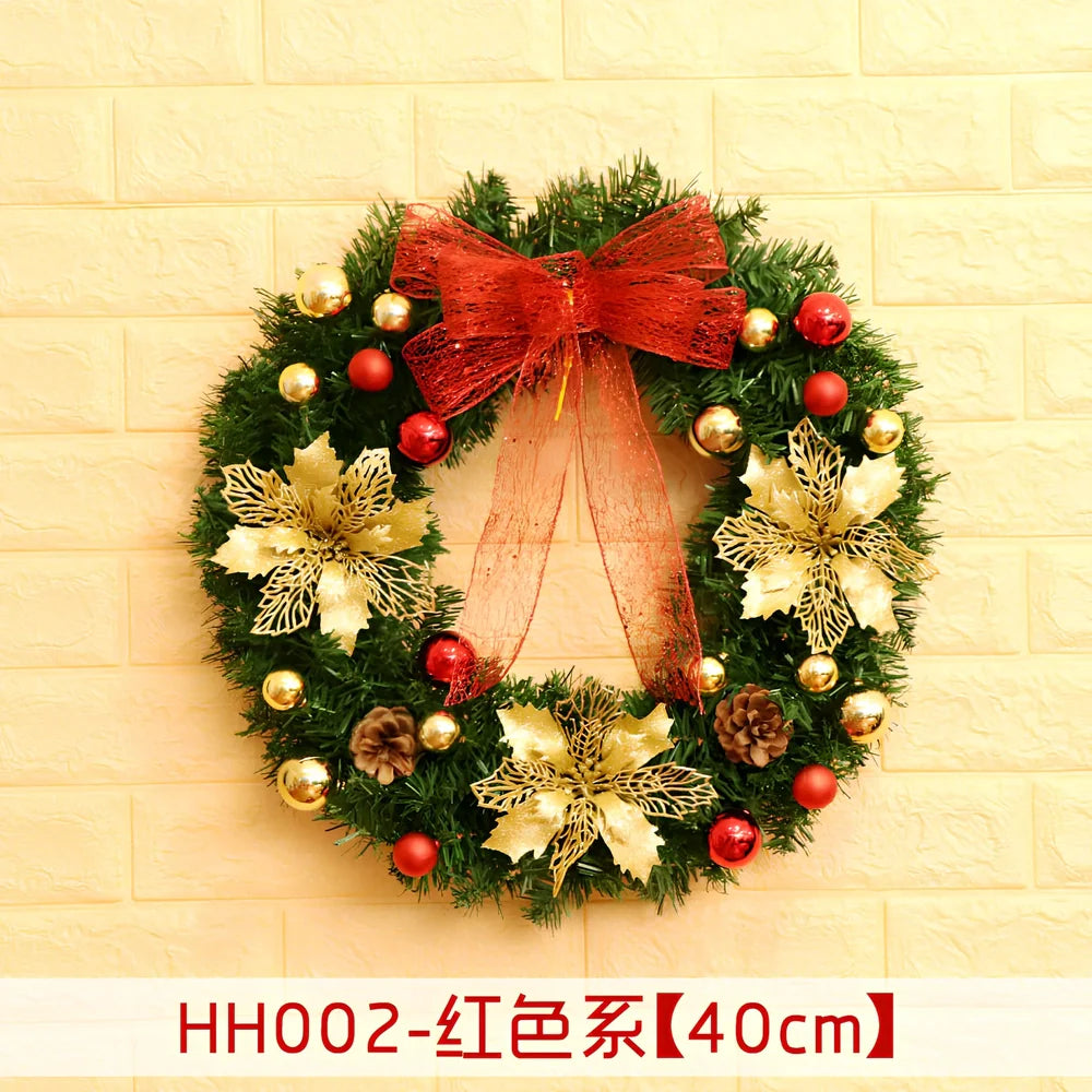 Christmas wreath rattan ring in traditional woven design for door decoration