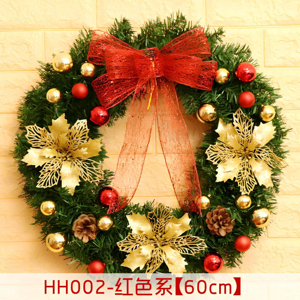 Christmas wreath rattan ring in traditional woven design for door decoration