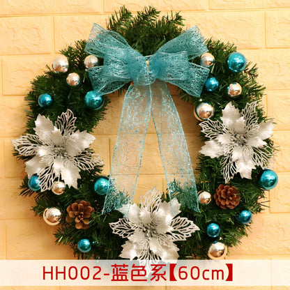 Christmas wreath rattan ring in traditional woven design for door decoration