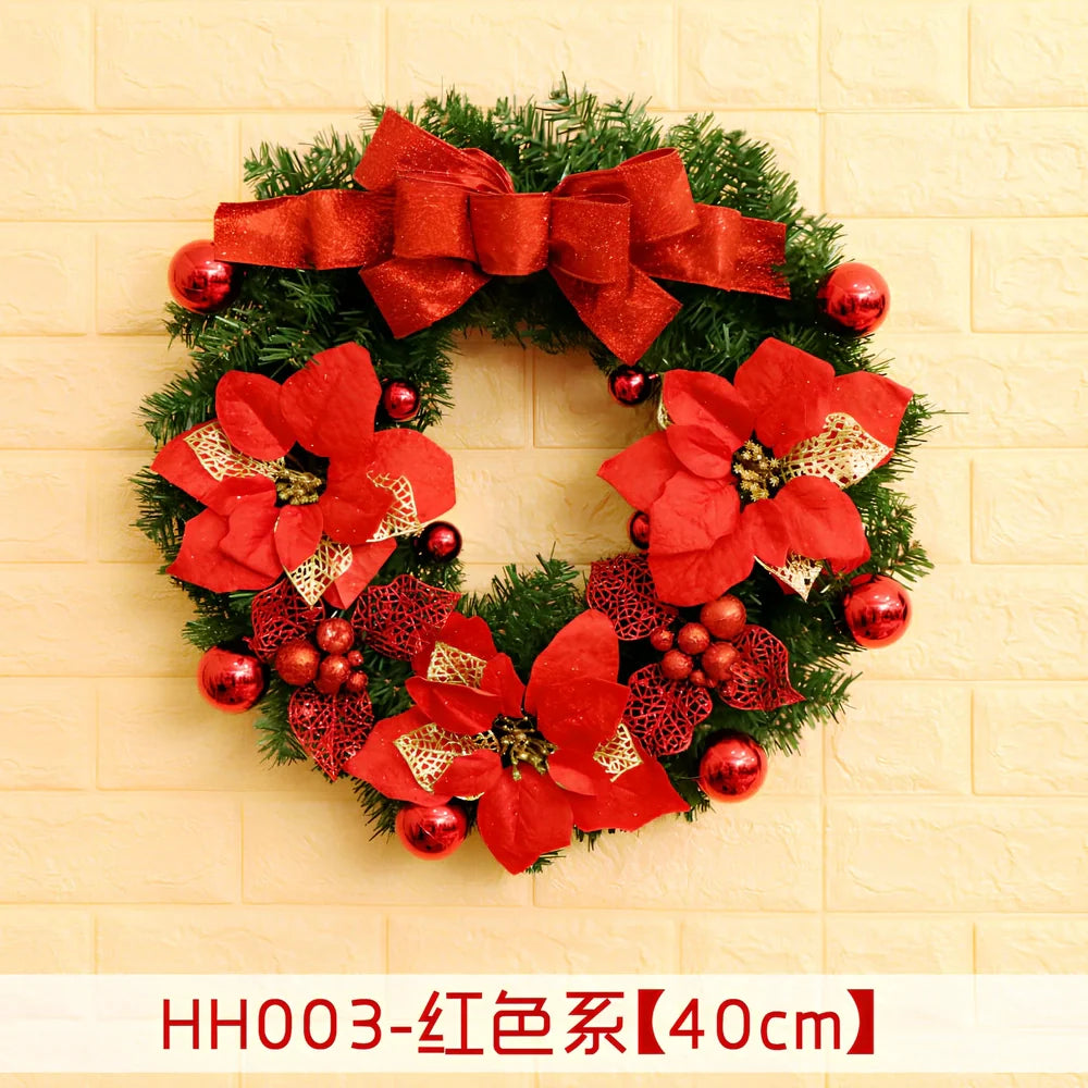 Christmas wreath rattan ring in traditional woven design for door decoration