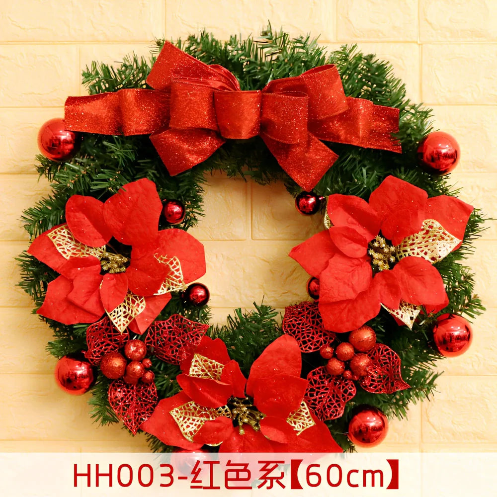 Christmas wreath rattan ring in traditional woven design for door decoration