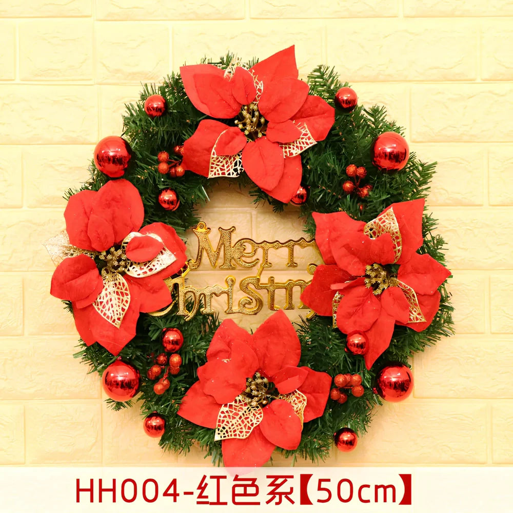 Christmas wreath rattan ring in traditional woven design for door decoration