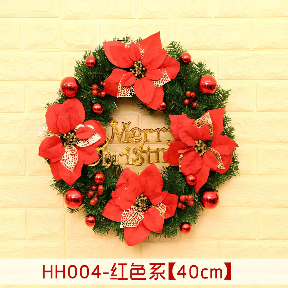 Christmas wreath rattan ring in traditional woven design for door decoration