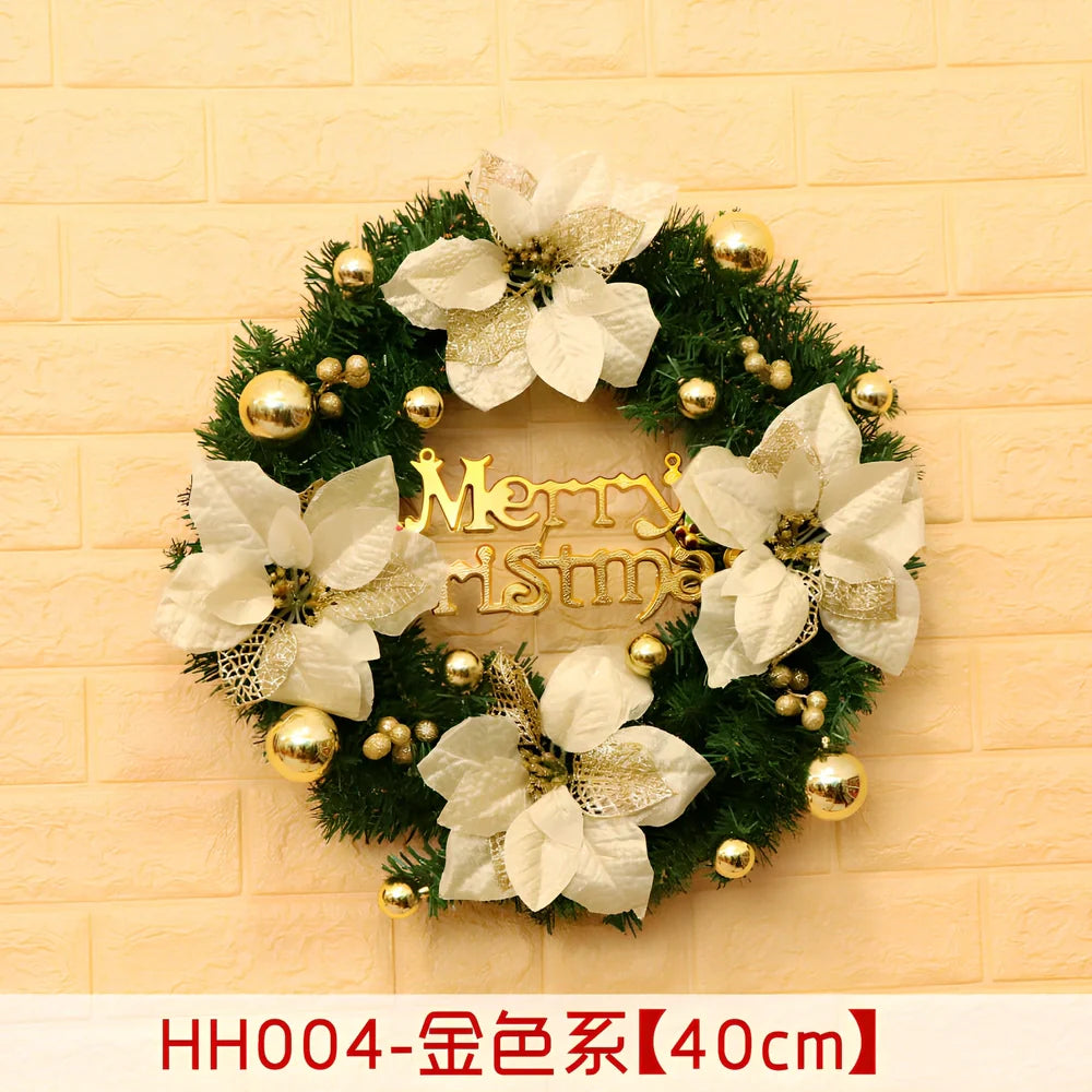 Christmas wreath rattan ring in traditional woven design for door decoration