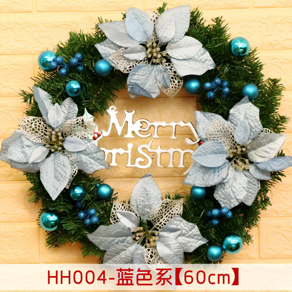 Christmas wreath rattan ring in traditional woven design for door decoration