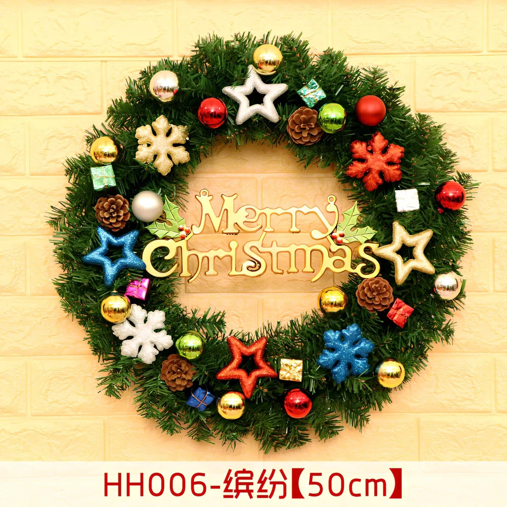 Christmas wreath rattan ring in traditional woven design for door decoration